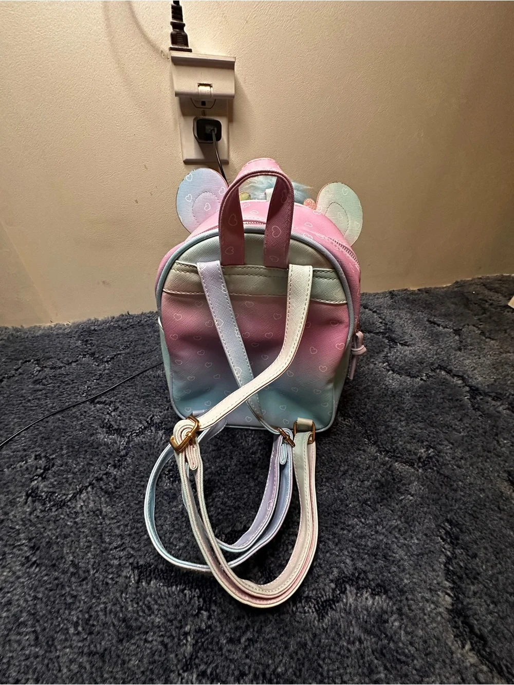 Under One Sky Pastel Unicorn Bear Mini Backpack - Pink Blue Mint